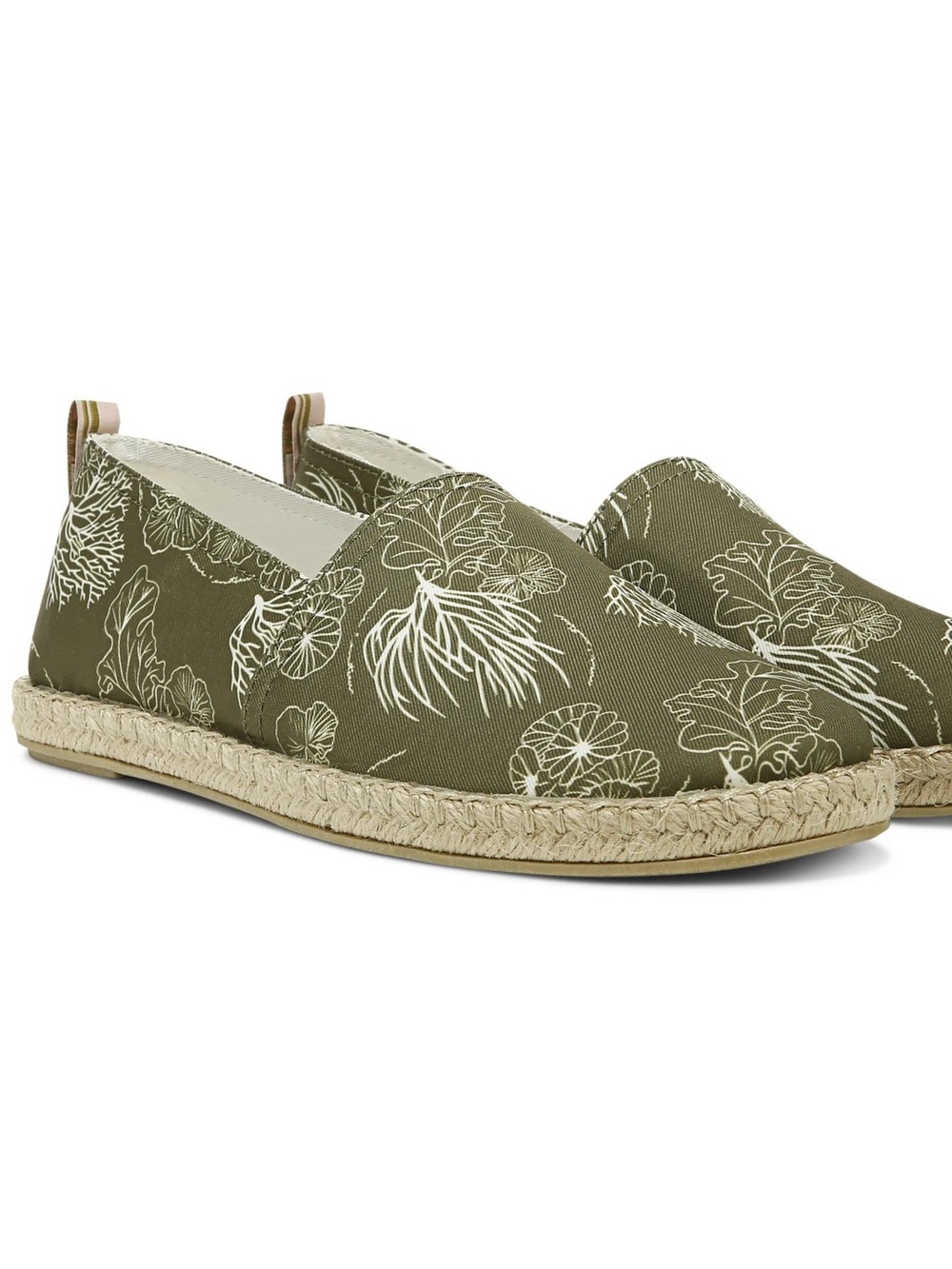 NWT Vionic Beach Laguna Seaweed Coral Print Espadrilles, Green – Size 6.5